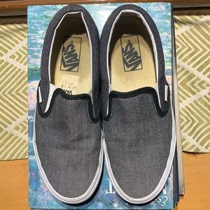 Unisex Vans Grey Classic Slip-on Suiting Mix Size 7.5